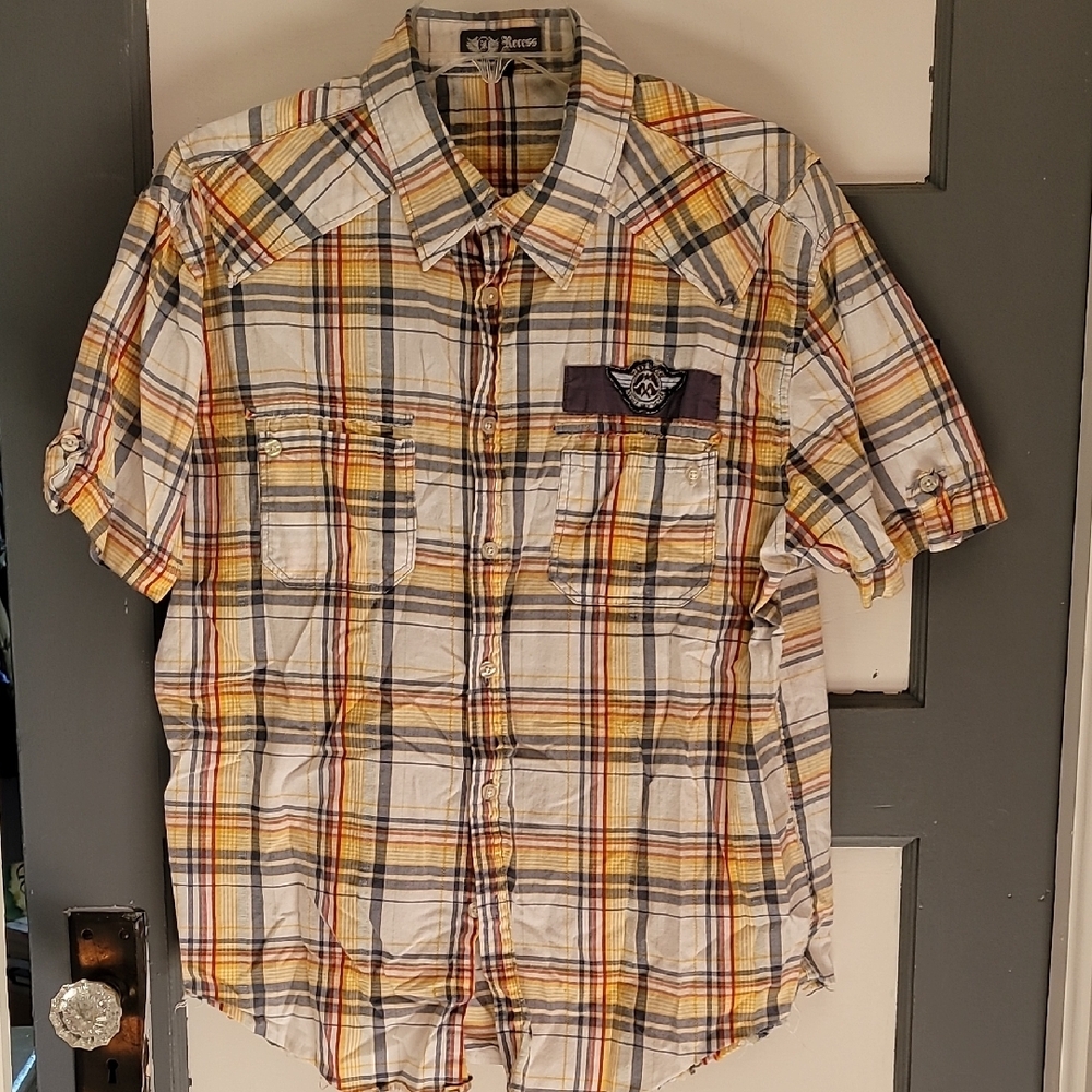 Men's Plaid Short Sleeve Shirt